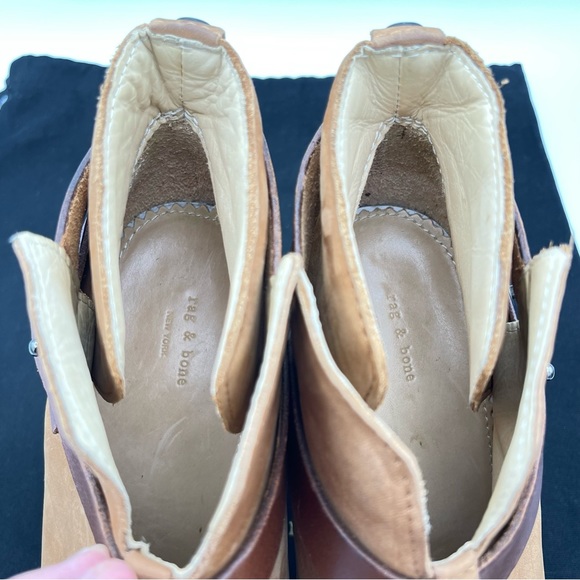 RAG & BONE | Nubuck Camel Suede Ankle ‘Harrow Bootie’ | US 9 / EU 39 - Picture 10 of 15